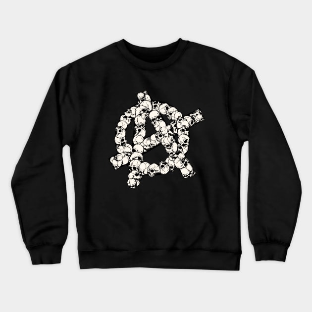 A anarchy symbol made of skulls Crewneck Sweatshirt by VizRad